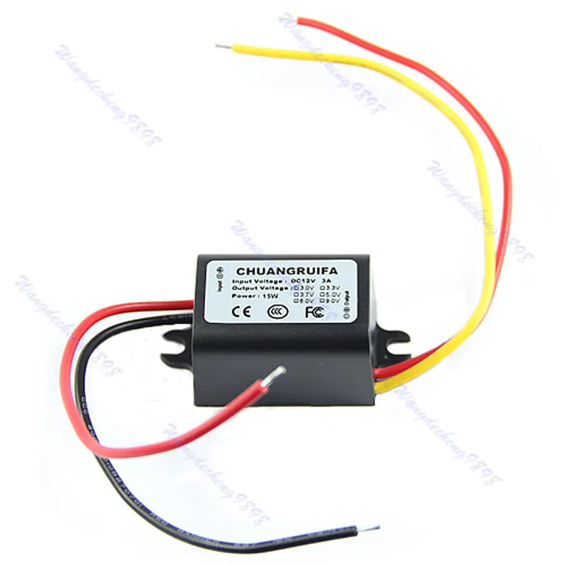 Hot Waterproof DC/DC Converter 12V Step Down to 9V 3A 15W Power Supply Module L15