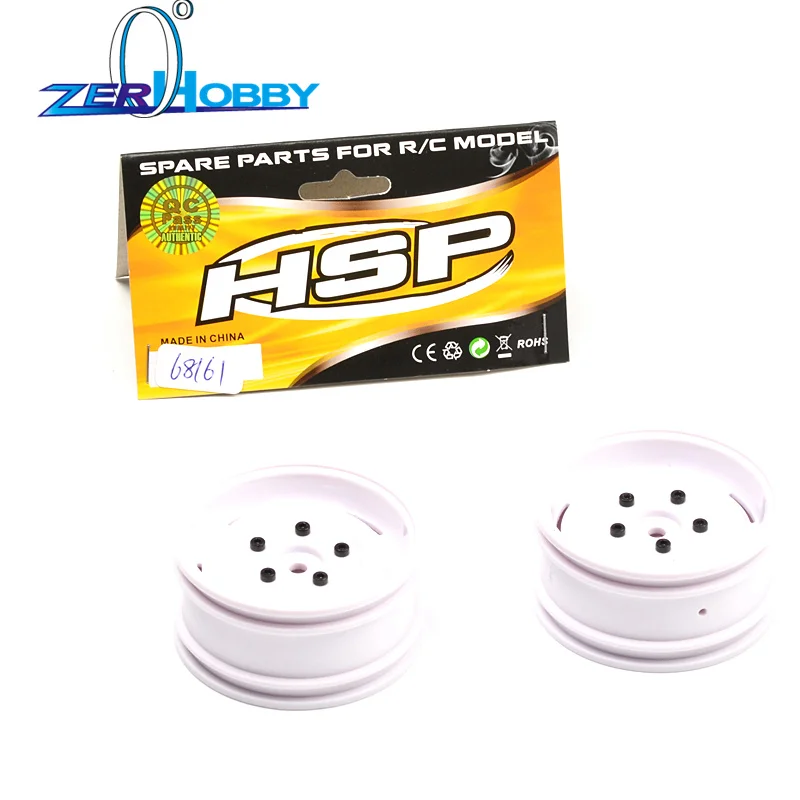 HSP RGT SPARE PART CAR ACCESSORIES PRE-MOUNTED TIRE SET OF 1/10 136100 Wheel Type 2 ( White )68161