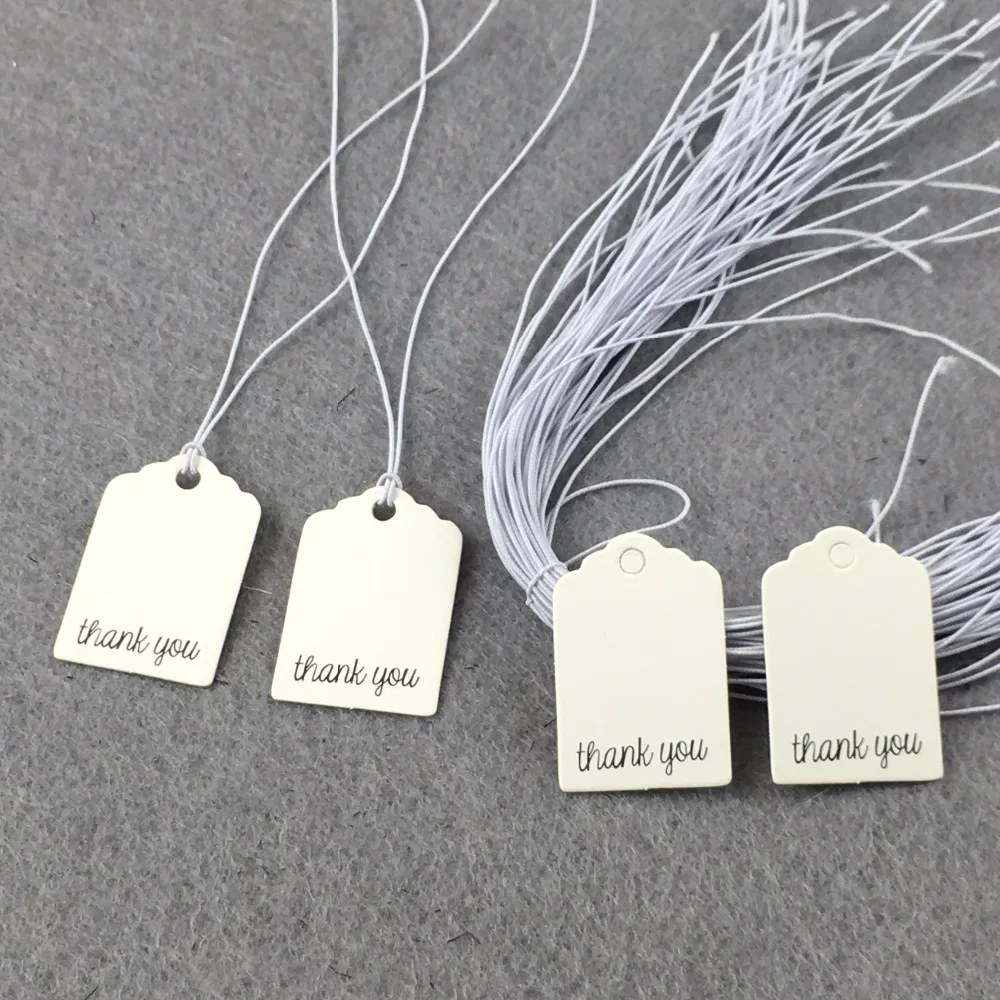 3*2cm white Price Tags 200pcs Blank Hang Tags+200PCS Strings print