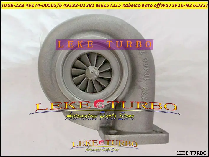 Turbo TD08-22B 49174-00565 49188-01281 49174-00566 ME157215 Turbocharger For KOBELCO Kato Various OffWay SK16-N2 6D22T 6D22-CT