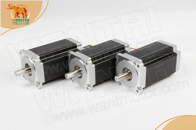 Top Quality! CNC Wantai 3PCS Nema34 Stepper Motor 85BYGH450C-060 1600oz-in 151mm 6A Dual Flat Shaft  Milling Cutting Machine