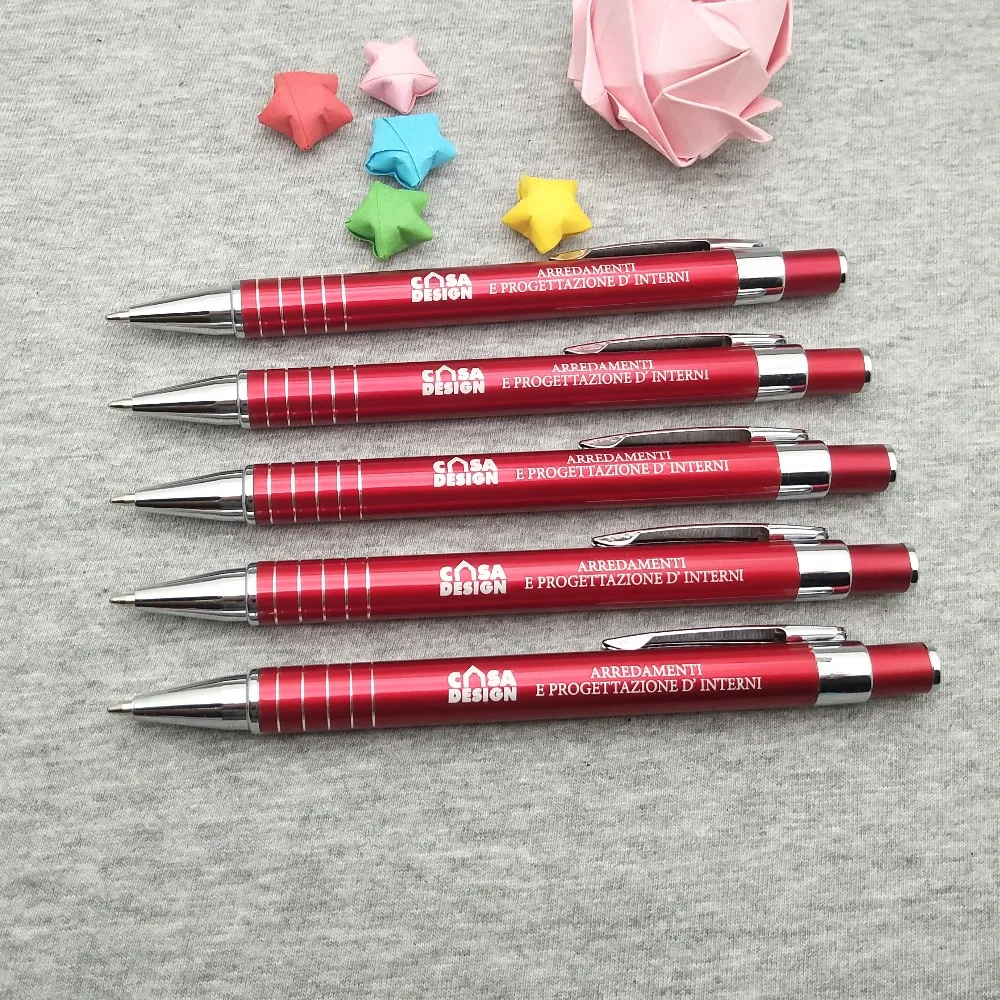 20sets Personalized wedding gifts for guests souvenirs nice colorful metal ball pens custom free with your logo/text/words