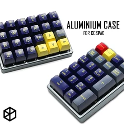 Anodized Aluminium case for cospad xd24 custom keyboard  dual purpose case with CNC Aluminum Cone Feet