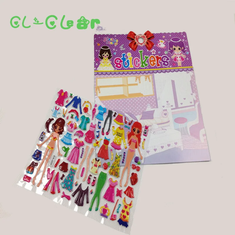 Mädchen Ändern Kleidung Kleid-Up nette jigsaw, kleid ändern gute spaß spielzeug 17*18cm