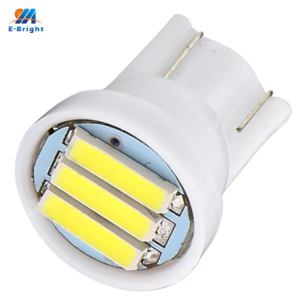 

YM E-Bright 50 PCS T10 7014 3SMD 194 927 161 168 W5W 3 Led Auto Instrument Lights Indicator Lamps DC 12V Car Wedge Side Lamps