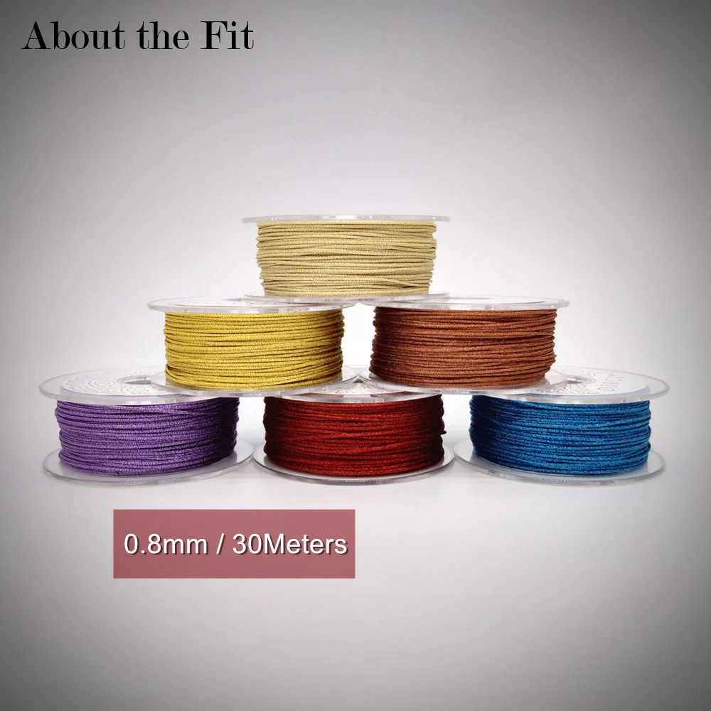 Braided Nylon Wire Multistrand Yarn 0.8mm 30M For Jewelry Making Beads Cord Stranded Strings Handcrafts Multiple Thread Finding