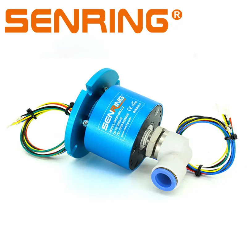 Rotary union 1 passage with electrical slip ring 6 wires /12 wires /24 wires Port G1/4''