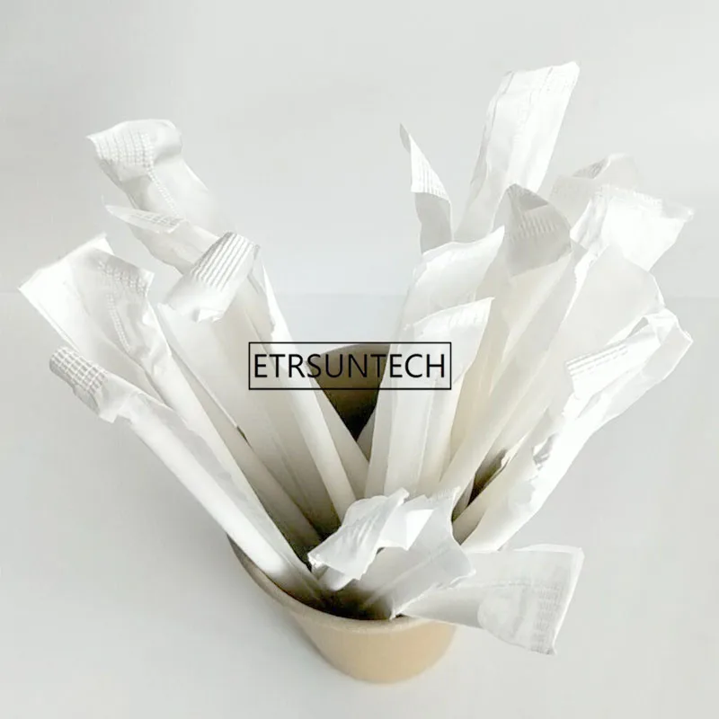 Individually Paper Wrapped Paper Straws Solid Plain White Black Brown Party Drinking Restaurant Coffee Bar Straw