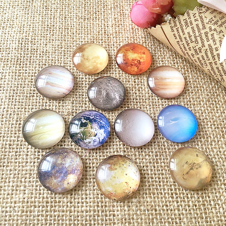 Free Shipping 14Pcs Mix natural scenery Image Round Cabochon 20mm or 25mm Vintage Glass Cabochon Findings