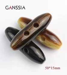 6pcs/lot Size:50x15mm Oval Shape Buttons for Overcoat / Dust Coat DIY Sewing Buttons(SS-76)