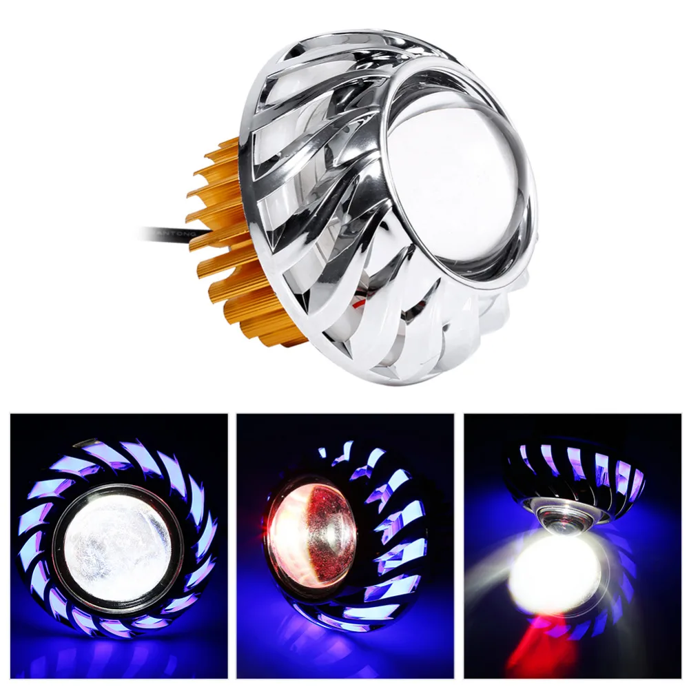 Motorcycle Car Headlight LED Projector Lens Dual Halo Angel Devil Eye Spot Light Motocicleta Lights LED Projector Lens