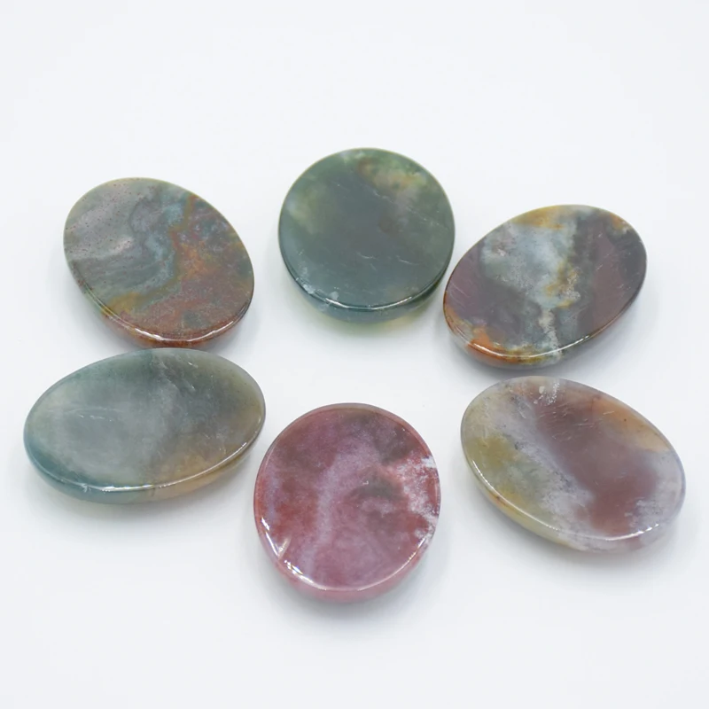 Natuurlijke Ovale Losse Steen Geen Boor Gat Groene Indian Agaat Onyx Cab Cabochon Kralen Voor Vrouwen Mannen Sieraden Maken Diy handgemaakte