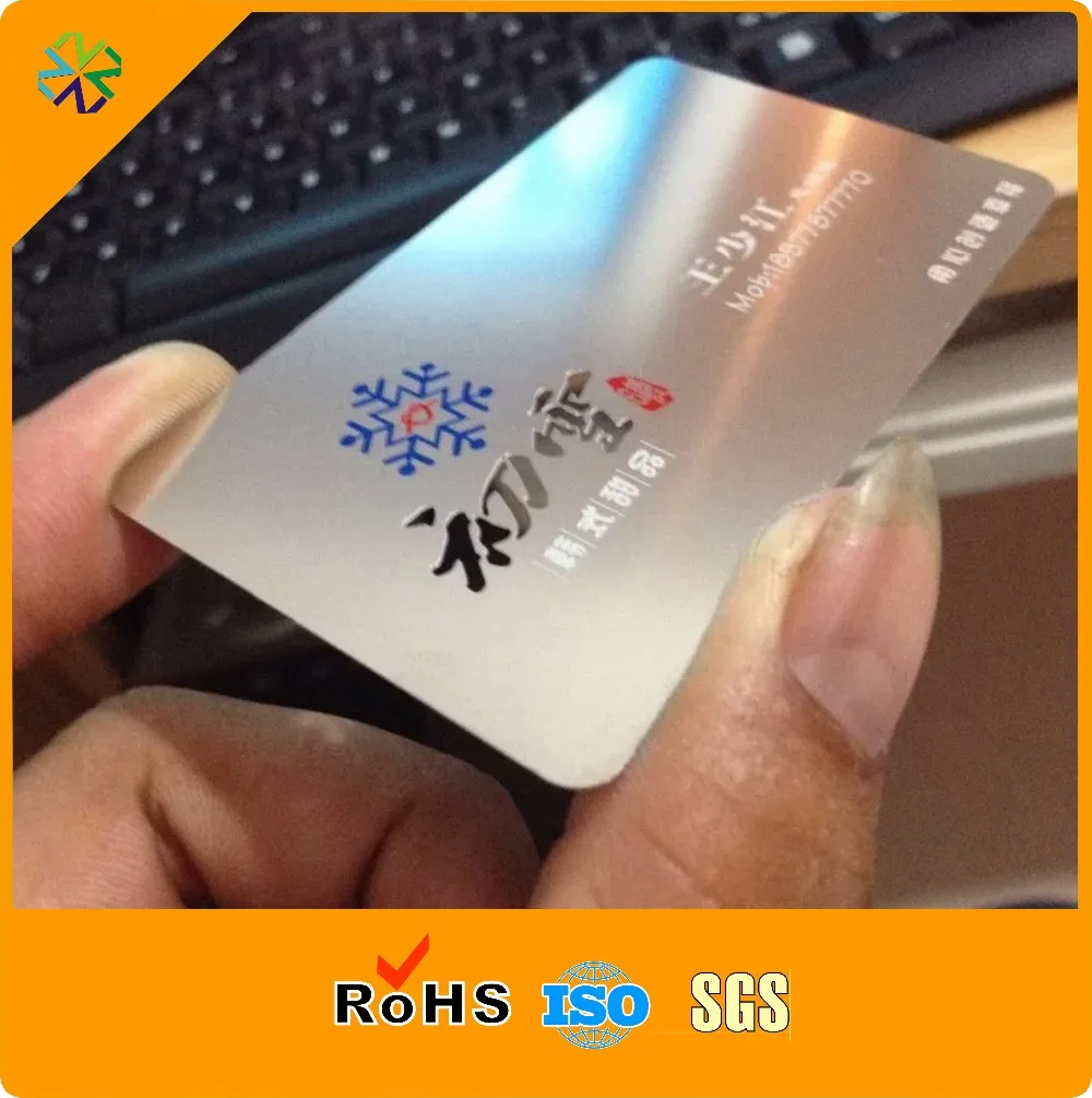 Hot!! New arrival custom luxurious stainless steel engraved metal sublimation business card