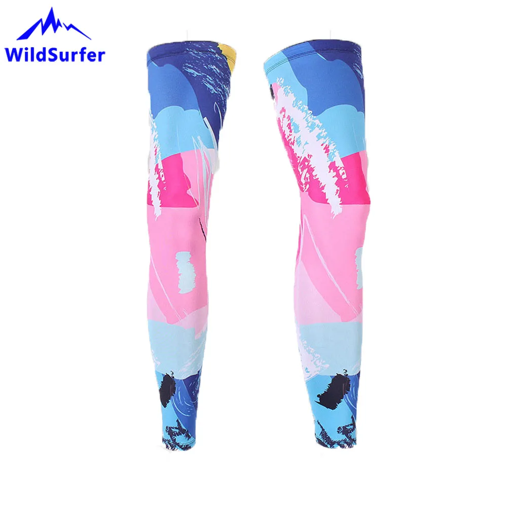 Elasticity Cycling Leggings 2pcs/lot Anti-uv Gaiter Skull Breathable Sport Safety Paisley Running Basketball Football Leggings