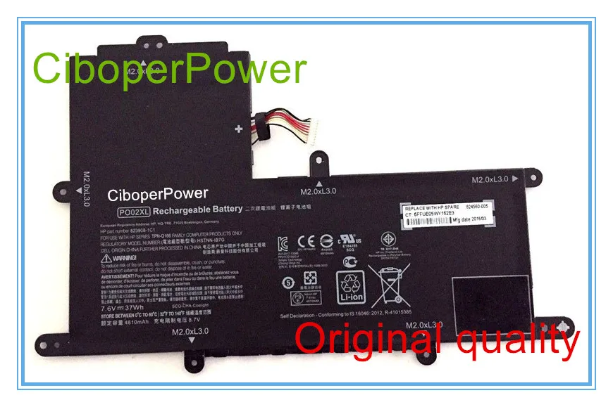 

Original Laptop Battery 7.6V 37WH For STREAM 11-R SERIES HSTNN-DB7G 824560-005 PO02XL