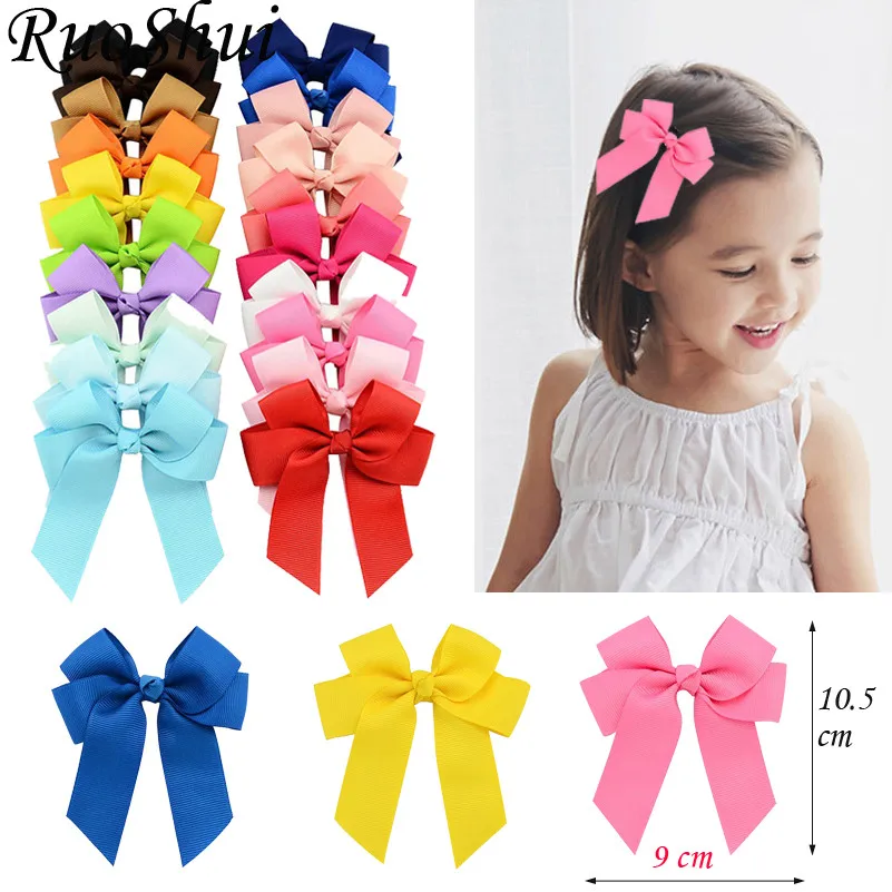 

Cute Hair Clips for Girls Handmade Solid Ribbon Hair Bows Kids Princess Hair Scrunchies Hairpins Korean Hair Accessories