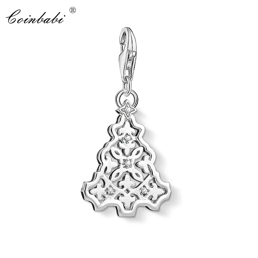 

Charm Pendant Christmas Tre,2018 Fashion Jewelry Trendy Real Authentic 925 Sterling Silver Gift For Women Men Fit Bracelet