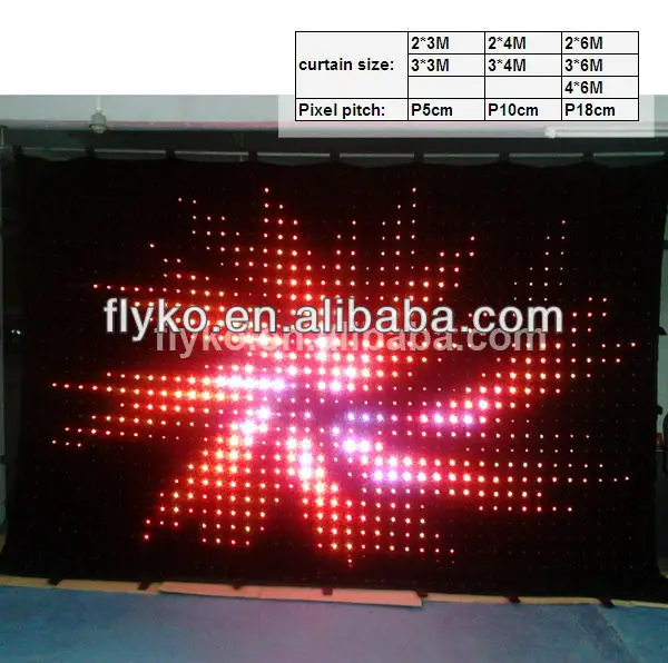 

Free shipping LED background display curtain fireproof