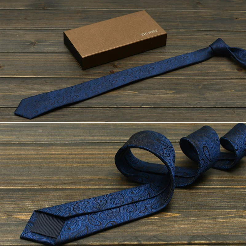 High Quality Brand 5cm Ties for Men Formal Business Tie Skinny Necktie Navy Blue Classic Paisley Gravata Men Tie HB07