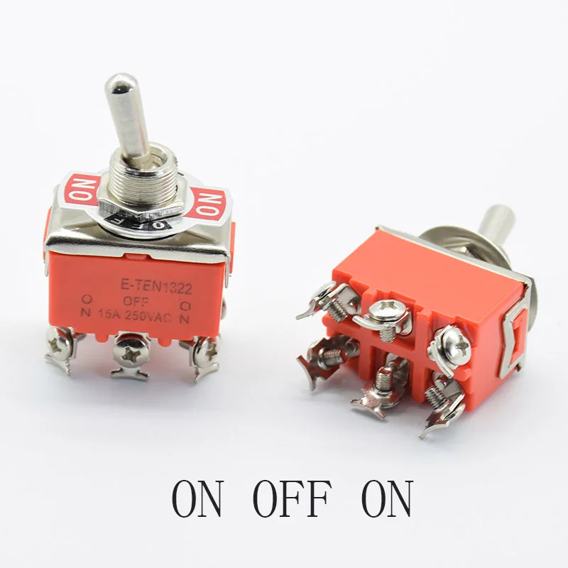 Stainless Steel Waterproof Toggle Swith 12V Heavy Duty Toggle Flick Switch ON OFF ON Car Metal SPDT SPST P0.05 15A 250V Terminal