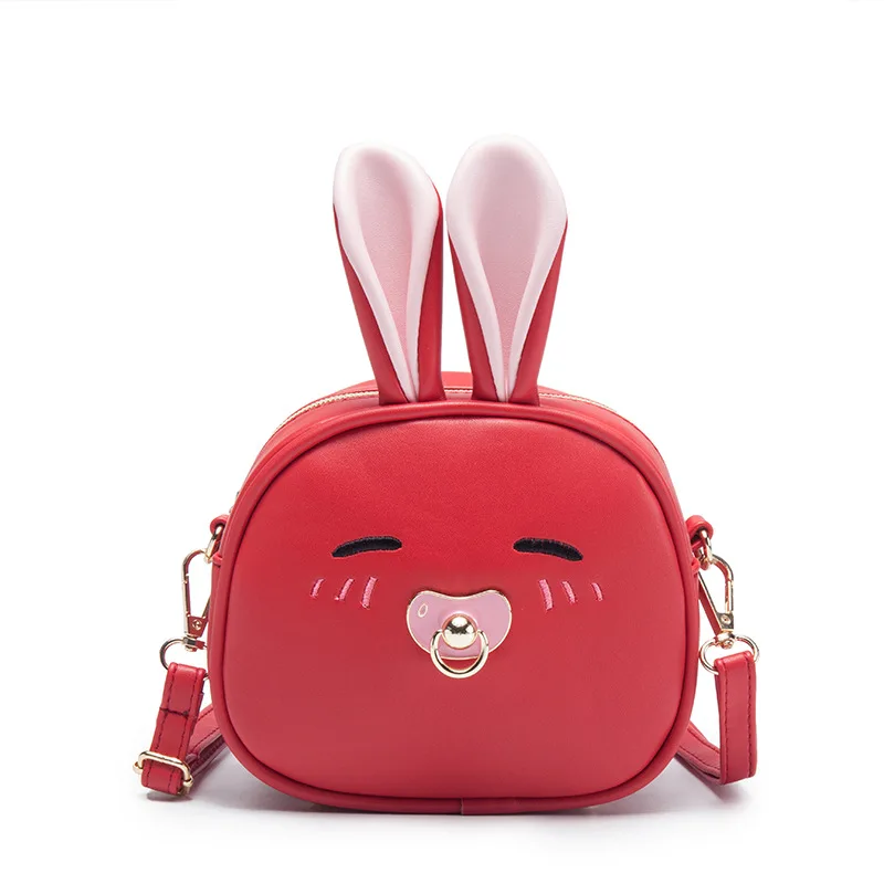 PU Leather Cartoon Rabbit Children Mini Handbag Kids Shoulder Crossbody Money Bag Women Pouch Carteira Feminina for Baby Girls