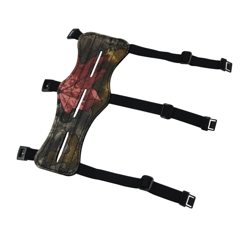 1 Pcs New Arrival Leather 3 Strap Target Archery Camo Arm Guard Safety Protection Gear Outdoor Hunting