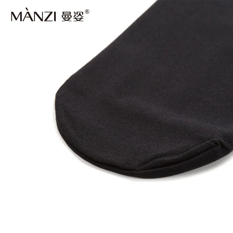 MANZI-Short Velvet Socks for Women, Soft and Breathable, Fashion and Practical Silk Nylon Socks, 100D, 12Pairs per Lot, MZ32011