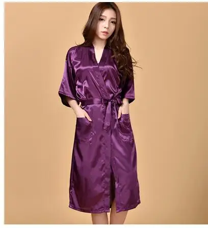 Women Silk Satin Long Wedding Bride Bridesmaid Robe Kimono Robe Feminino Bath Robe Large Size XXXL Peignoir Femme Sexy Bathrobe