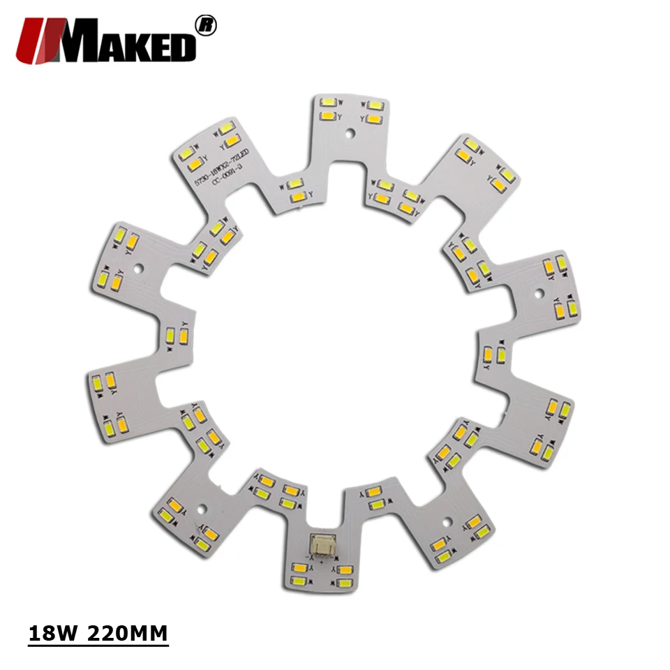 LED PCB 12 W 18 W 24 W Dubbele SMD5730 Ronde Licht Plafondlamp Vervangen Buis Licht Retrofit Aluminium Lamp plaat Voor plafondlamp