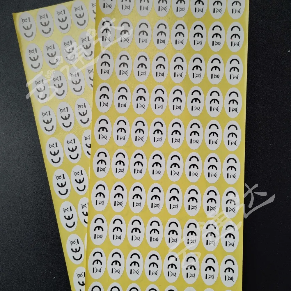 500Pcs 20X11mm Zelfklevende Ce Witte Sticker Voor Product Identificatie Witte Sticker