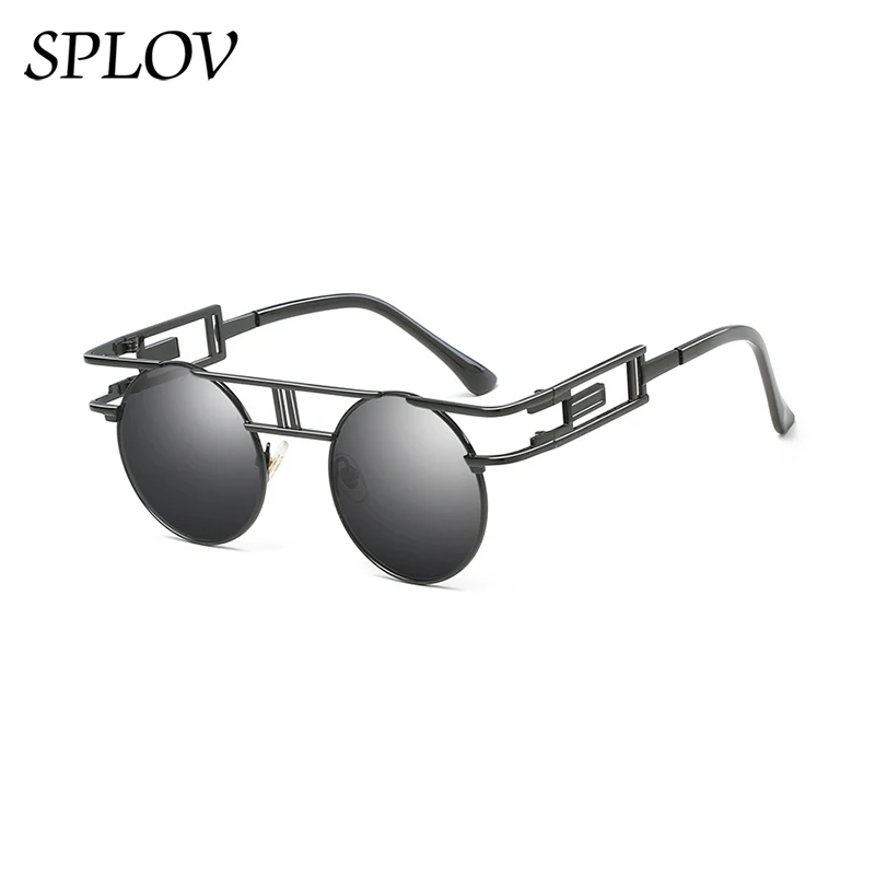 Fashion Round Steampunk Men Sunglasses Women Metal Frame Retro Gothic Design Sun glasses Vintage Shades Stylish Oculos De Sol