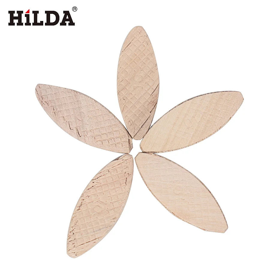 HILDA 100PCS No. 10# Assorted Wood Biscuits For Tenon Machine Woodworking Biscuit Jointer