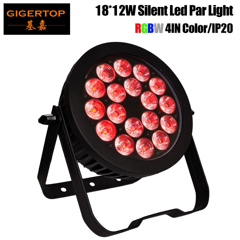 

Gigertop TP-P103 DMX LED Par Light RGBW Strobe Party Disco Show Stage Flash Light 18 X 12W 110V-240V Indoor Aluminum Housing