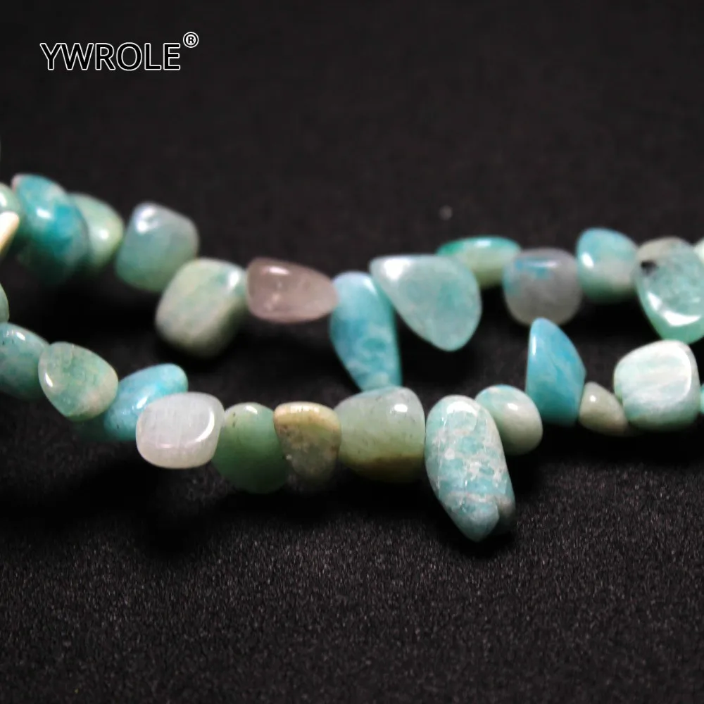 6-11mm Irregular Shape Natural Amazon Stone Side Hole Beads For Jewelry Making Strand 15'' DIY Necklace Bracelet Wholesale