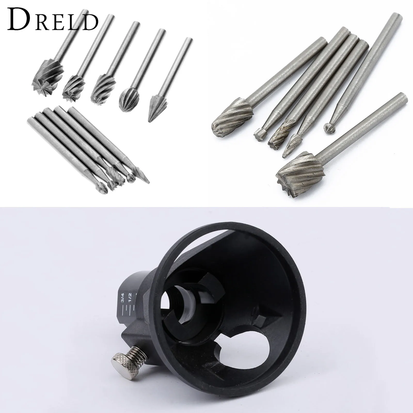 10 шт. шлифовальных Сверл из быстрорежущей стали, шлифовальные сверла + 10 шт. шлифовальных лент с оправкой + фотоэлемент для вращающегося инструмента Dremel
