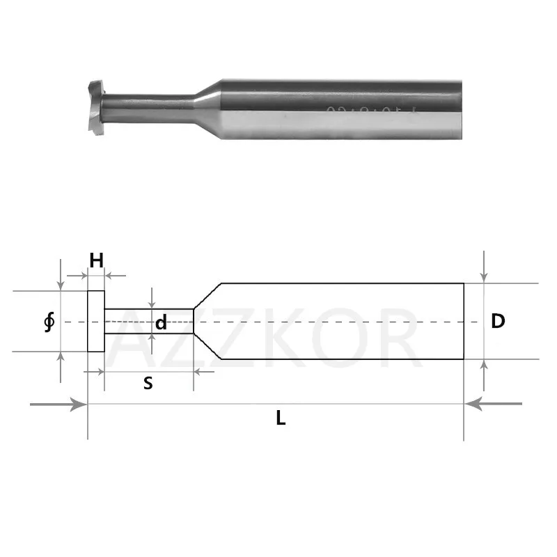Wolframstahl-Gesamtlagerfräser, T-Nutenfräser, Fräser für die Bearbeitung von Hartaluminium, Kupfer und Holz, Spezialfräser für Nuten – Detail 4