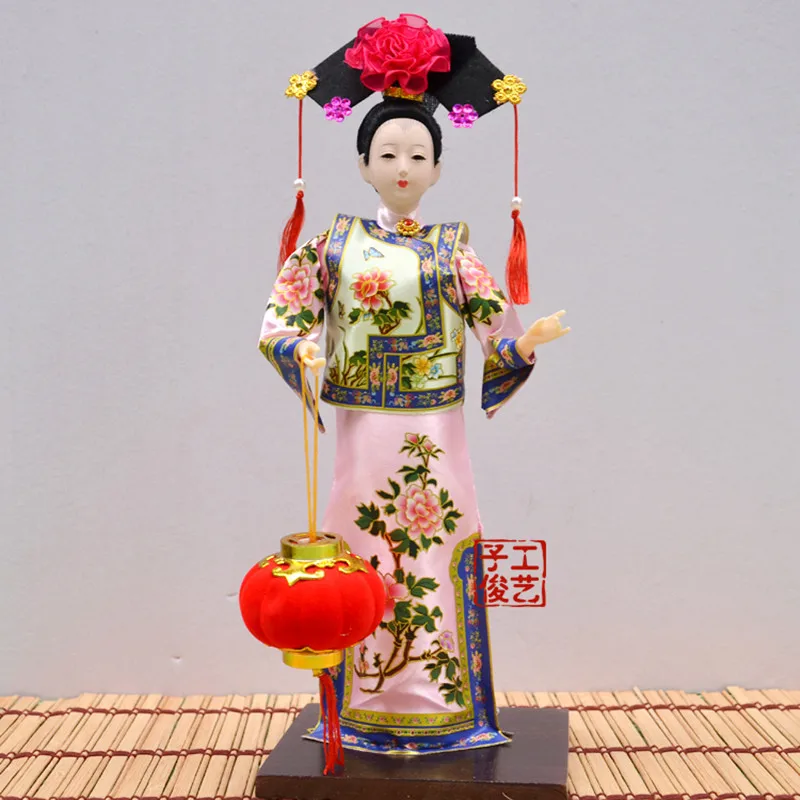 Chinese Style Antique Dress Doll Toy Qing Dynasty Princess Beijing Palace Museum Gift Room Ornamental Decoration Handicraft