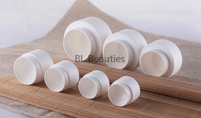 

Empty Cream Jar White Frosted Plastic with Inner Lid Jar 3g/5g/10g/15g/30g/50g/80g Cosmetic Packaging Pot Container 500pcs/lot