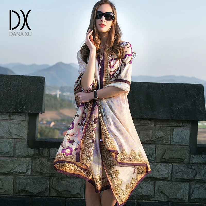 New Silk Luxury Brand Bandana Scarf Women Fashion Designer Shawls And Scarves Hijab Foulard Femme Pashmina 2017