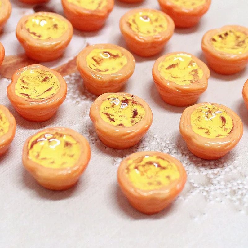 5PCS/lot Miniature Dollhouse 1:12 Egg Tart Mini Resin egg tart  for blyth azone 1/6 1/8 bjd Dollhouse toys for children