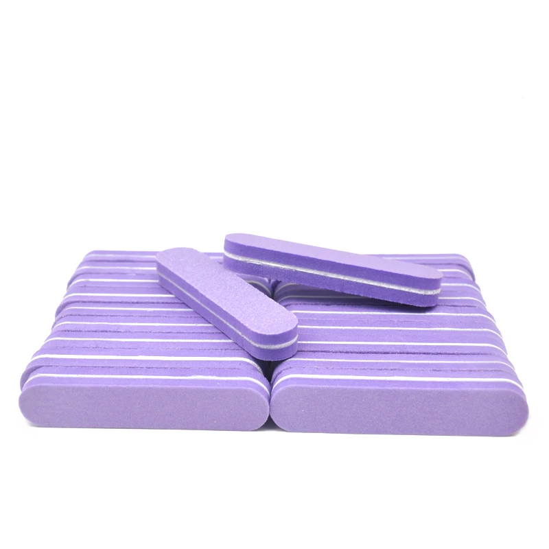 N64.Polish boarder Ponçage violet, petite éponge, lime à ongles, 100/180 professionnel, poulet, outils de lime à ongles, 10 pièces