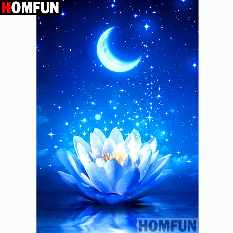 

HOMFUN Full Square/Round Drill 5D DIY Diamond Painting "Flower landscape" Embroidery Cross Stitch 3D Home Decor Gift A13304