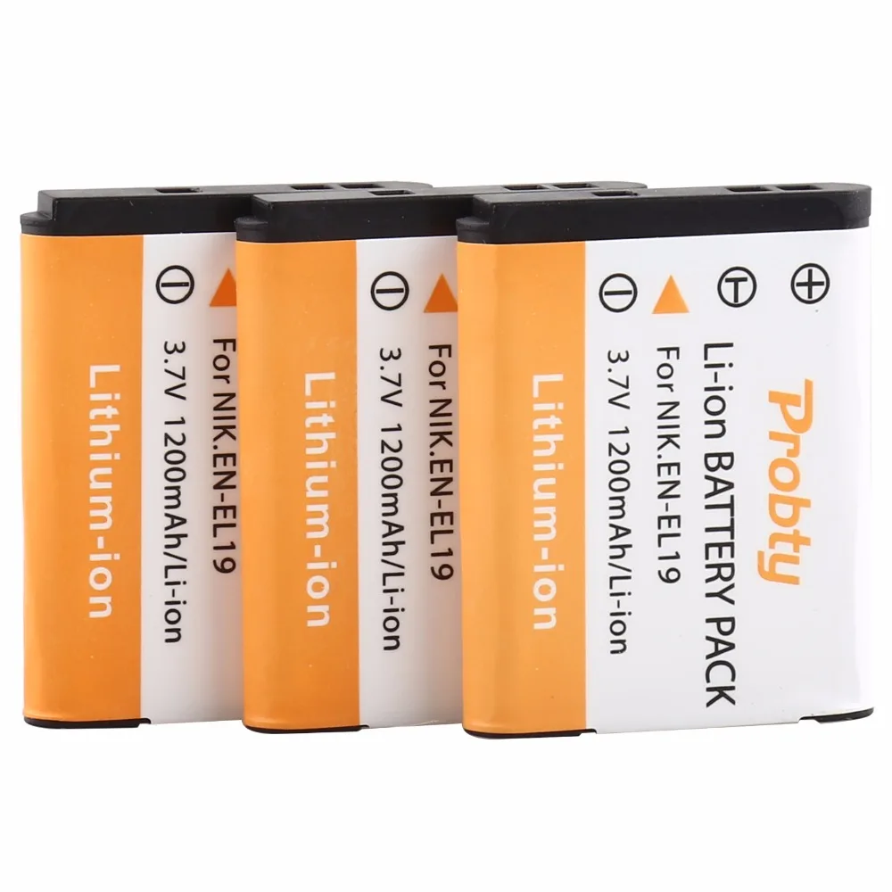 4 szt. EN-EL19 EN EL19 ENEL19 Bateria do aparatu cyfrowego Nikon S2500 S100 S2600 S3100 S3200 S3300 S4100 S4200 S4300 S6600