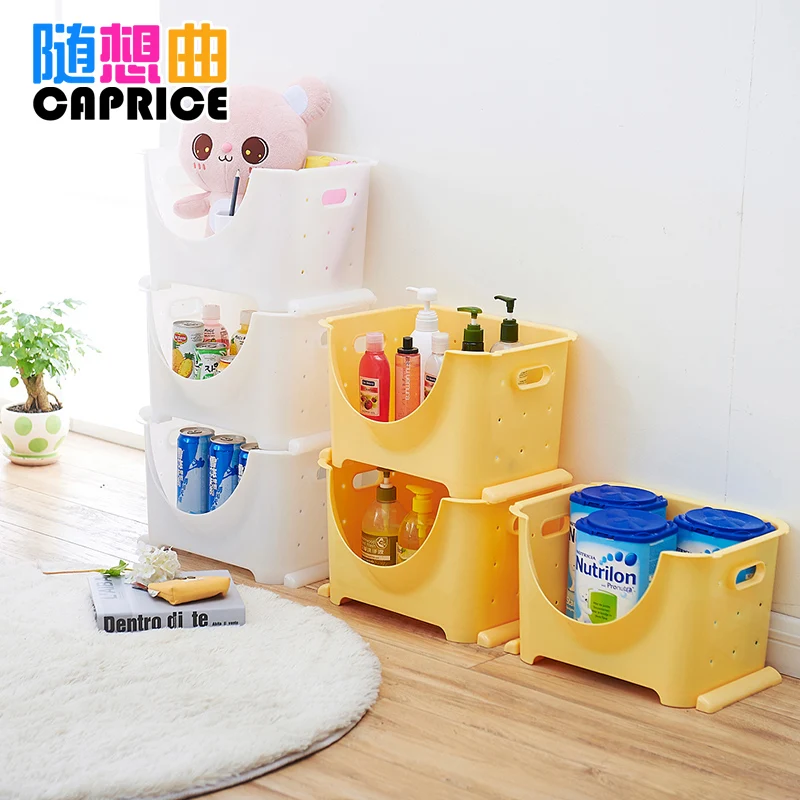 Can be superimposed type plastic fruit and vegetable storage basket B storage box storage box storage clothes, toys, fruits and