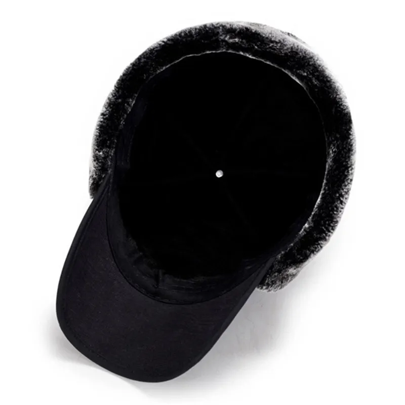 XdanqinX Men\'s Ear Protection Face Bomber Hats Thicker Plus Velvet Warm Women Winter Hat Resist The Snow Male Bone Cap Ski Hat