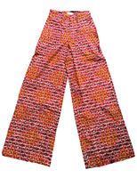 Anambra Women's African Wax Print Pants With Side Pockets Wide Leg Pants Trousers