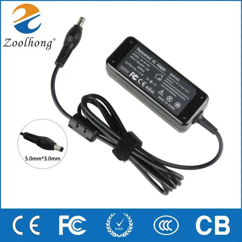 Zoolhong High Quality 19V 2.1A 40W AC Power Laptop Charger For Samsung AD-6019 530U3C 535U3C N130 N140 N145 N148 N150 NC10