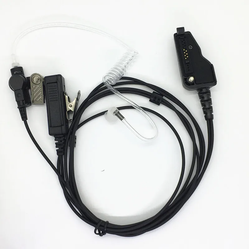 

Long big ptt clear air tube flexible headphone for Kenwood TK385 TK380 TK190 TK280 TK480 TK390 etc walkie talkie