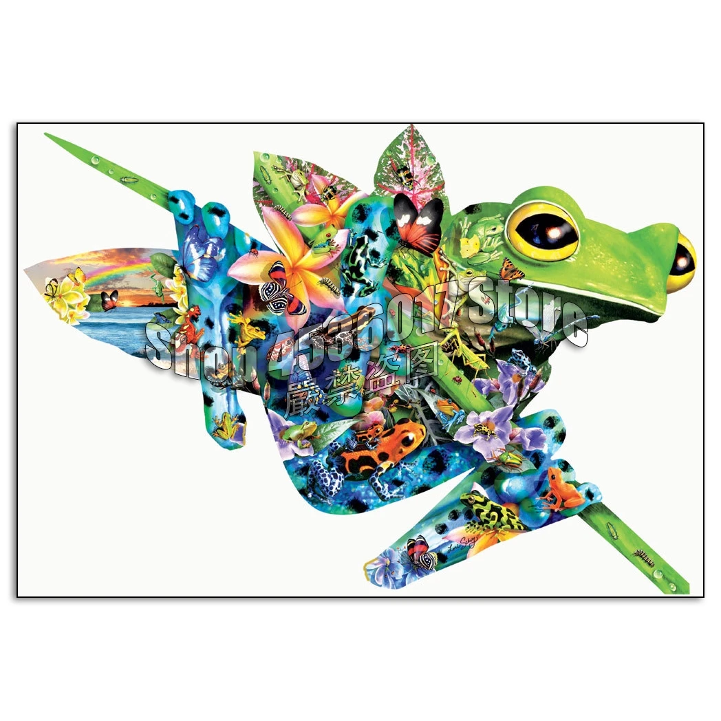 

Paradise Frogs Full Diamond Embroidery Butterflies & Insects 5D DIY Diamond Painting Animal Cross Stitch Mosaic Gifts Home decor