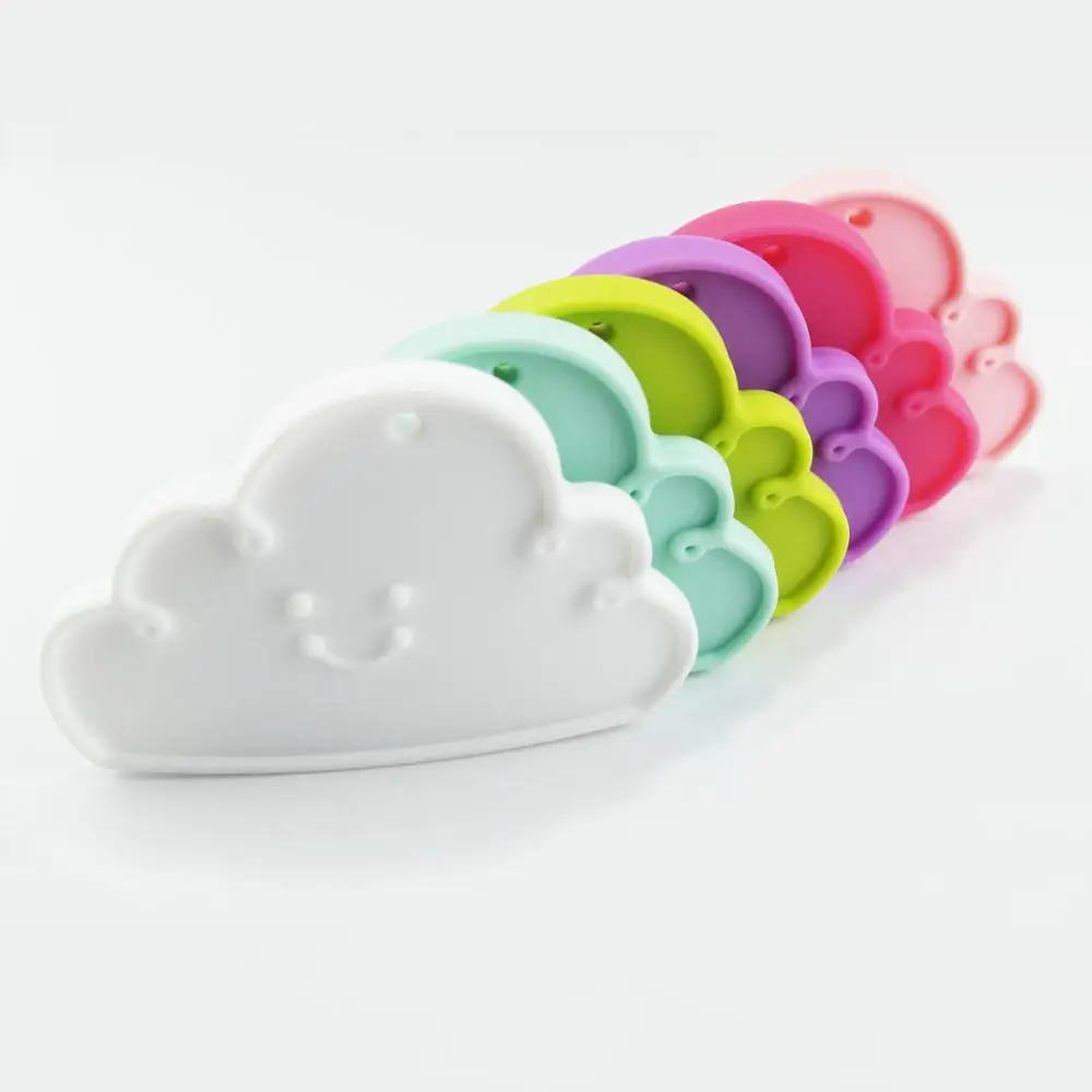 

Silicone Clouds Baby Teether Chewable Pendant 5pc Sutoyuen Silicone Beads BPA Free Safe and Natual Nursing Necklace Teething